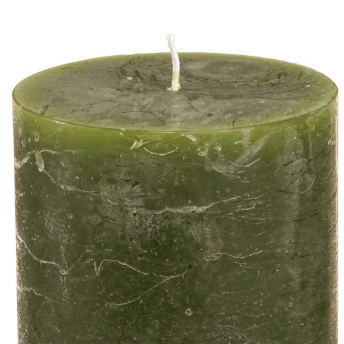 Itens Velas pilar sólidas 3 cores verde 70×80mm 12 un