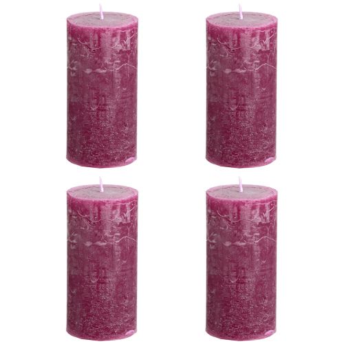 Itens Velas pilares velas Berry cor sólida roxas 50×100cm 4 un