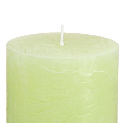 Itens Velas pilar velas cor sólida verde lima 70×80mm 4 un