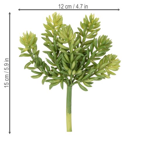 Itens Flor suculenta artificial para decoração de baixa manutenção de espaços residenciais e comerciais, 15 cm, 6 peças