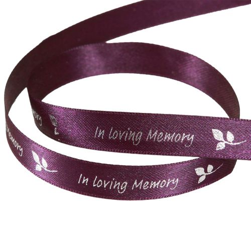 Itens Fita de Luto em Prata Roxa In Loving Memory 15mm 25m