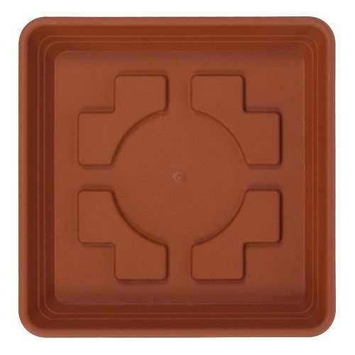 Itens Base para copos Lara quadrada 20cm x 20cm terracota 1ud