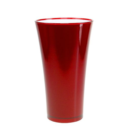 Vaso “Fizzy” Ø20cm Alt.35cm vermelho 1ud