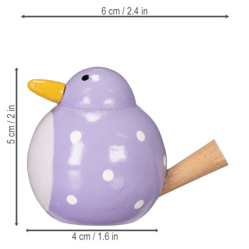 Itens Figura decorativa de pássaro, design fofo e colorido para sala de estar, 6 cm, 6 peças