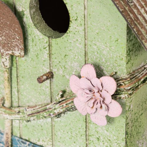 Itens Casinha de pássaros com decoração floral, decoração romântica para casa de campo, 19 cm