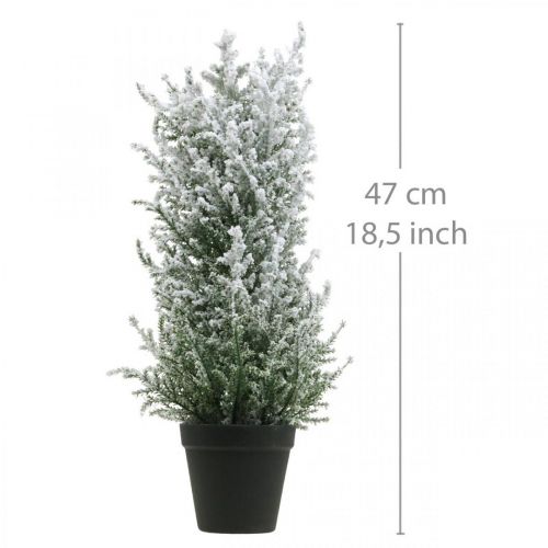 Itens Zimbro artificial em vaso planta artificial nevada H47cm