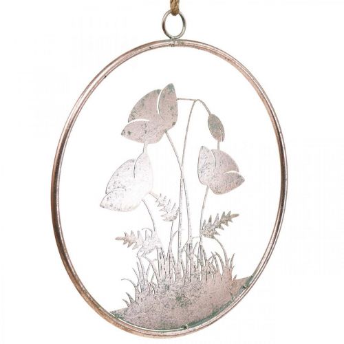 Itens Decoração de parede flores decoração de metal para pendurar rosa Ø30.5cm