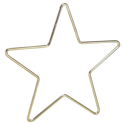 Floristik24 Decoração de Natal pingente estrela de metal ouro Ø15cm 6 un