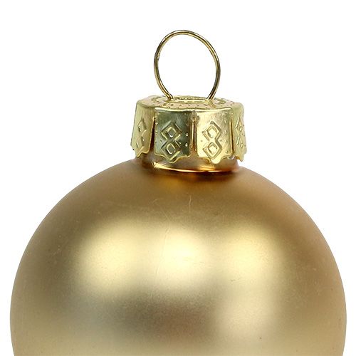 Itens Bola de Natal 4cm ouro brilhante/vidro mate 24 un