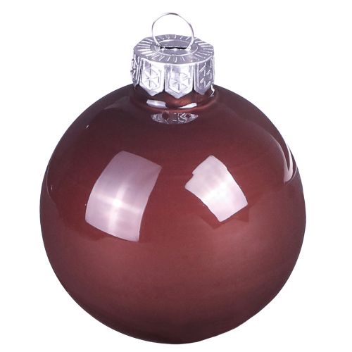 Itens Bolas de natal bolas de árvore marrom douradas vidro Ø6cm 24 un