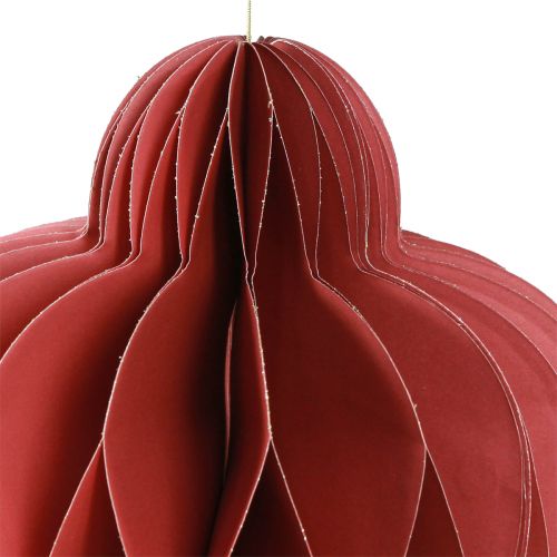 Itens Decorações de Natal enfeite de papel Bordeaux Alt.40cm 2 unidades