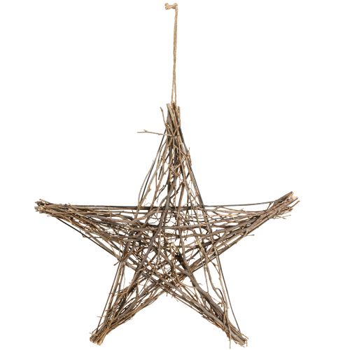 Itens Poinsétia feita de galhos estrela decorativa para pendurar 50cm