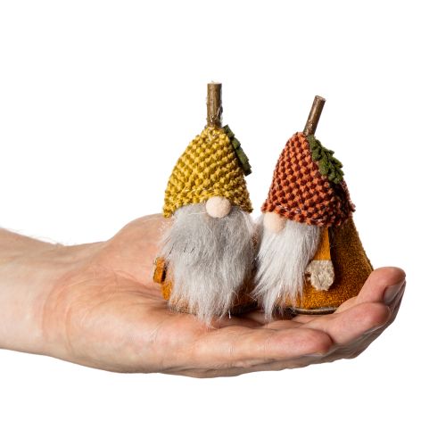 Itens Conjunto de 6 figuras de gnomos com gorro de tricô e bolota, 10 cm.