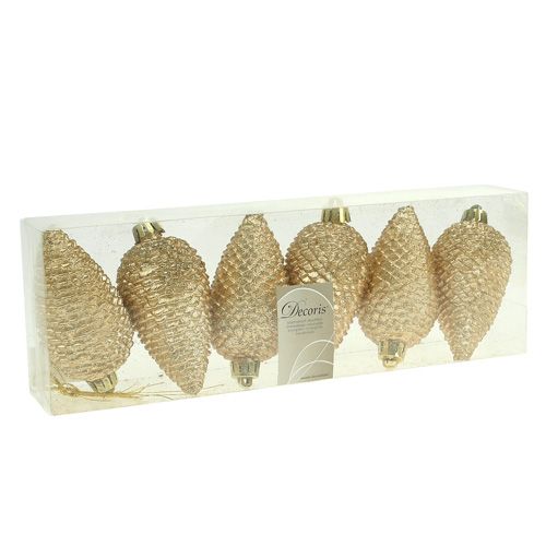 Itens Cones de plástico ouro claro 8cm 6pcs. por enforcamento