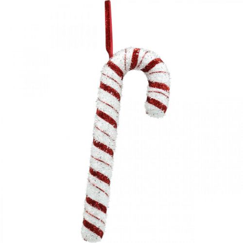 Floristik24 Deco Candy Cane Natal vermelho branco listrado H34cm