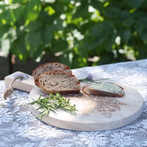 Itens Tábua de corte decorativa redonda madeira de manga tábua de servir madeira Ø26cm