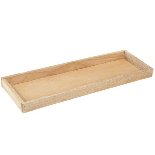 Floristik24 Bandeja decorativa bandeja de madeira oblonga natural 42 × 14 × 3 cm 3 unidades