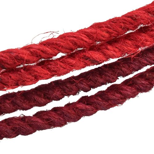 Itens Anel decorativo de juta laço de decoração vermelho vermelho escuro Ø30cm 4 unidades