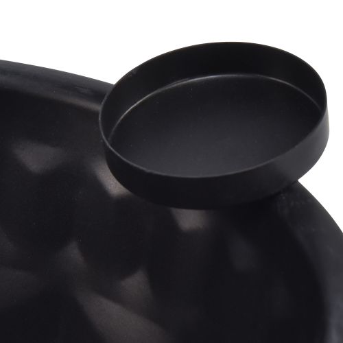 Itens Tigela decorativa de metal em preto – design Gugelhupf, 26 cm – suporte elegante para velas para um ambiente aconchegante