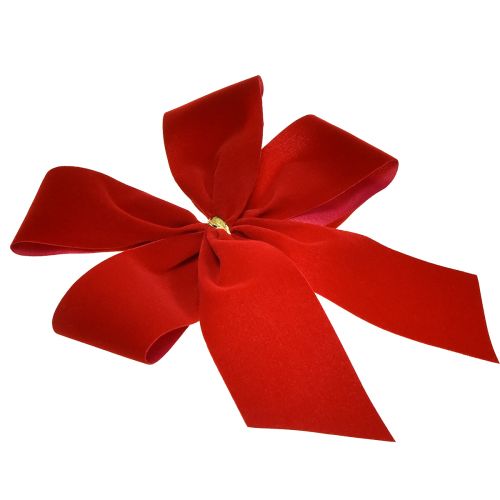 Itens Laço decorativo laço de veludo vermelho com 4 cm de largura Laço de Natal para exterior 15 × 18 cm 2 unidades