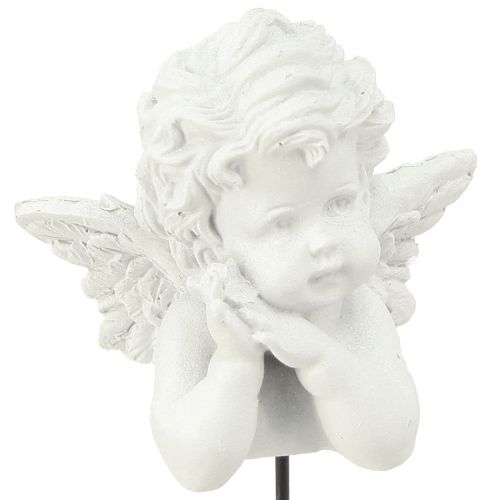 Plugue decorativo figuras de anjo decoração grave branco Alt.5cm 6 unidades
