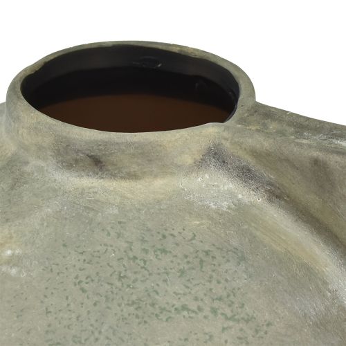 Itens Vaso decorativo de cerâmica estilo antigo bronze cinza 30×20×24cm