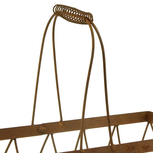 Itens Cesta de malha de metal com aparência de ferrugem 28x13,5x14cm 2 unidades