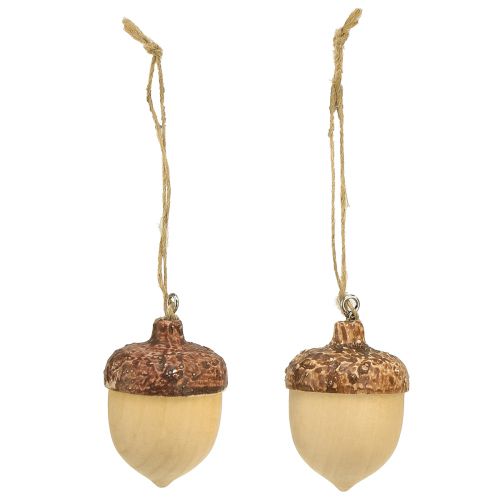 Itens Bolota para decoração suspensa outono natural/castanho 5,3x3,5cm 12 peças