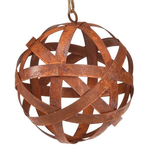 Bola de metal enferrujado Ø15cm, 2 peças - Bolas decorativas de jardim para decoração de exterior