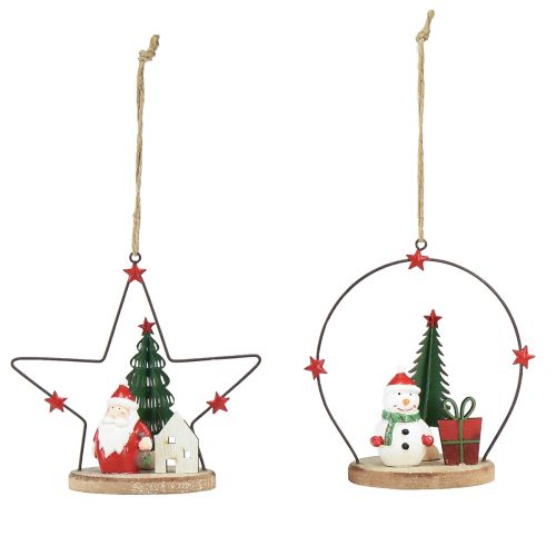 Itens Cabide decorativo Papai Noel Boneco de Neve Estrela Alt.13cm 2 unidades