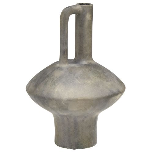 Jarro para vaso de cerâmica aspecto antigo cerâmica cinza ferrugem Alt.27cm