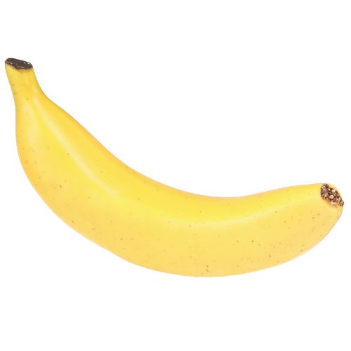 Floristik24 Decoração de banana artificial fruta artificial amarela como real 18cm