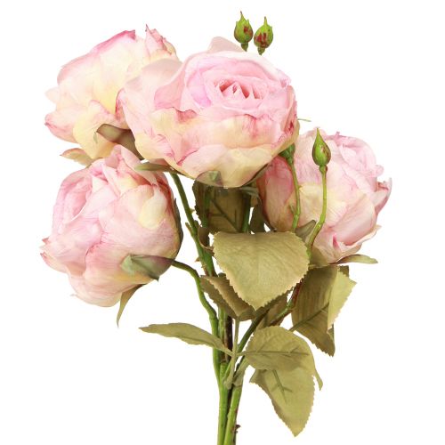 Floristik24 Rosas artificiais rosas artificiais flores de seda rosa L44cm 4 un