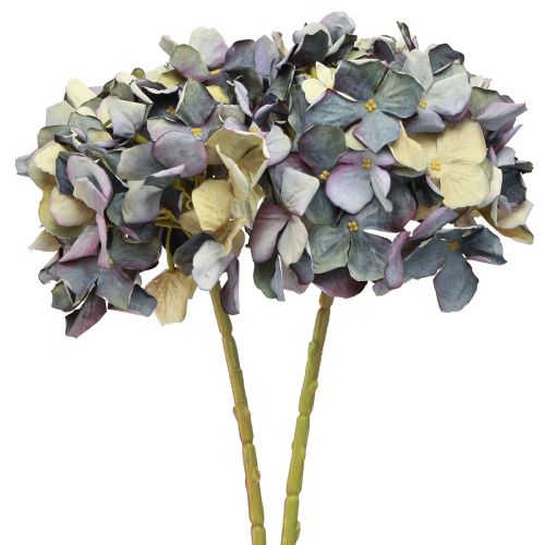 Itens Flores artificiais em hortênsia azul grandes Ø15cm C58cm 2 unidades