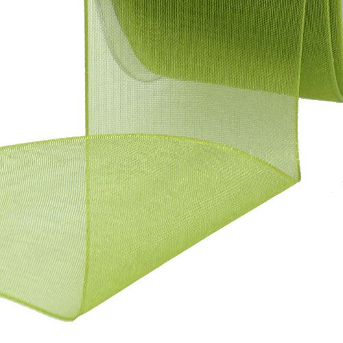 Itens Fita de organza fita de presente verde borda tecida verde oliva 40mm 50m