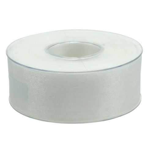 Itens Fita de organza fita de presente fita branca ourela 40mm 50m