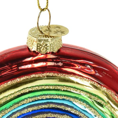 Itens Ornamento de arco-íris de vidro - decoração festiva de árvore de Natal com cores brilhantes
