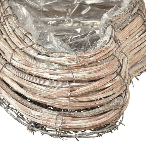 Itens Planta coração videiras de rattan branco natural 20 cm x 24 cm x 6 cm 2 unidades