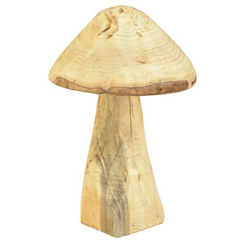 Cogumelo decorativo natural feito de madeira de olmo - design rústico, 27 cm - encantadora decoração de jardim