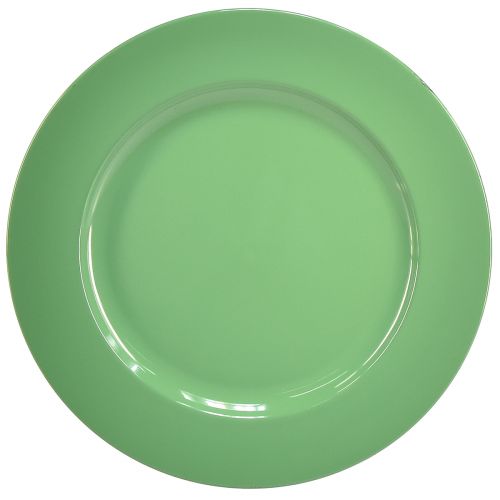 Prato robusto de plástico verde 4 peças - 28 cm, perfeito para decoração do dia a dia e atividades ao ar livre