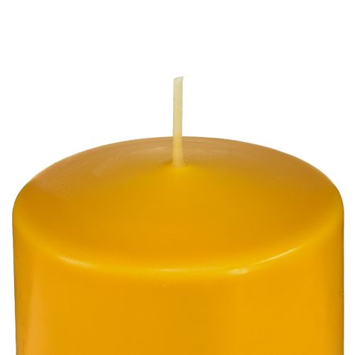 Itens Vela pilar PURE amarelo mel Velas Wenzel 90×70mm