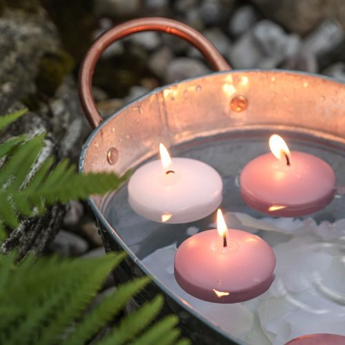 Velas flutuantes Velas flutuantes rosa Ø4,5cm Alt.3cm 8 unidades