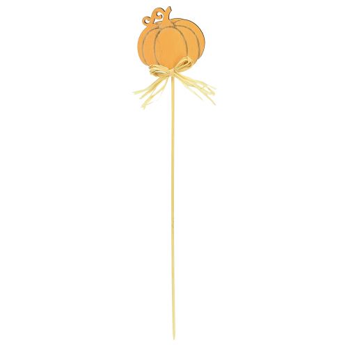 Itens Plugue de flor madeira abóbora decoração laranja natural 6,5x7cm 12 unidades