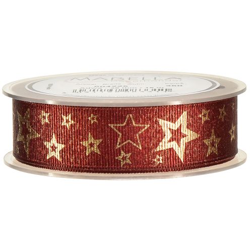 Itens Fita estrela fita decorativa Natal ouro vermelho W25mm L15m