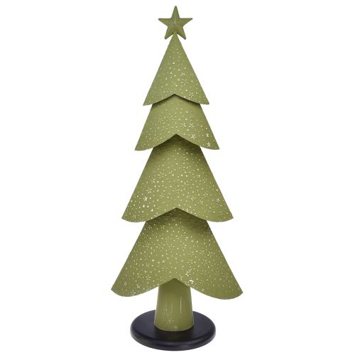 Itens Árvore de natal metal madeira prata verde estrelas vintage Alt.75cm