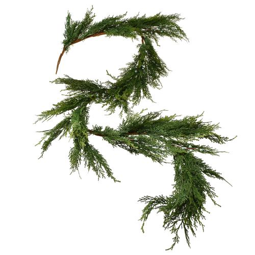 Guirlanda de abeto Thuja com cabide decorativo de frutas verde C175cm