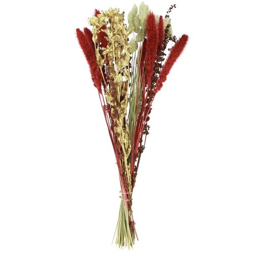 Itens Buquê de flores secas Buquê seco de grãos ouro vermelho 50cm