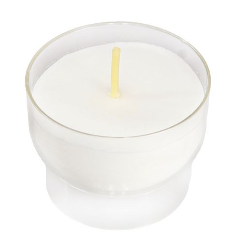 Itens Velas votivas luzes sacrificiais em branco com tigela Ø4,3cm 25 un