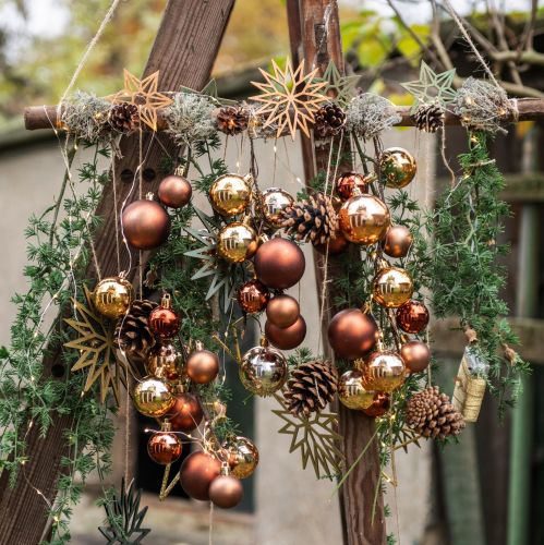 Itens Estrelas de madeira decoração de natal estrelas de madeira marrom 8 cm 16 unidades