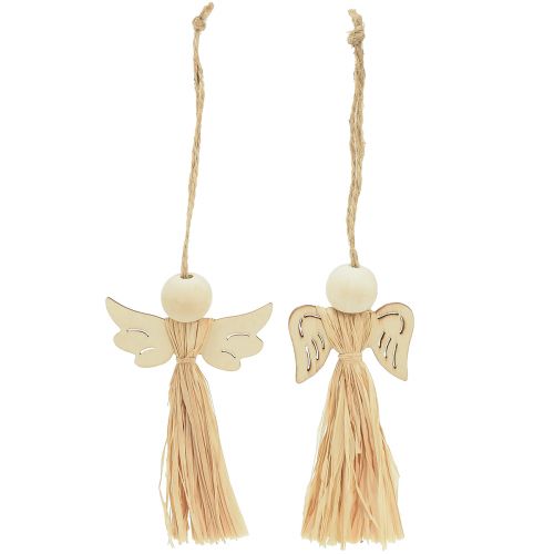 Itens Anjo de natal decoração de árvore de natal anjo ráfia 11cm 12 unidades